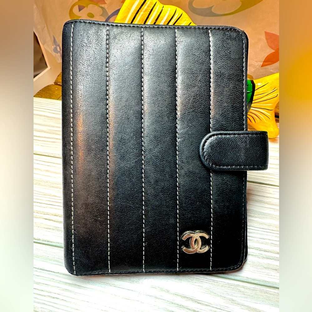 ❤️Rare Chanel Black Quilted Lambskin Agenda PM  Pocket size